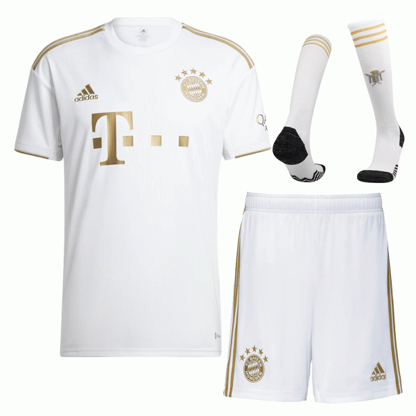 Bayern Munich Soccer Jersey Away Whole Kit(Jersey+Shorts+Socks) Replica 2022/23